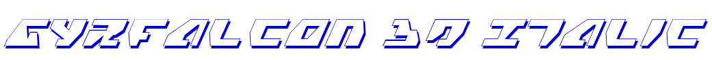 Gyrfalcon 3D Italic police de caractère
